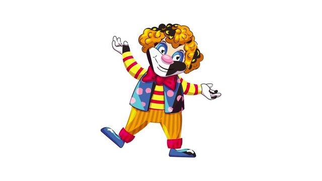 Comedian clown icon animation