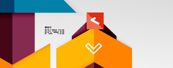 Shiny color triangles and geometric shapes vector abstract background