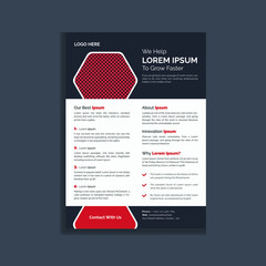Abstract Modern and Corporate Business Flyer Template Design