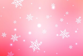 Light Pink, Yellow vector background in Xmas style.