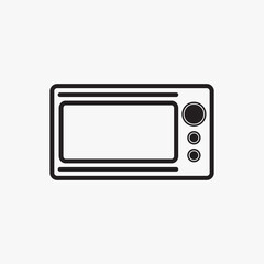 Microwave grill outline icon vector. Oven, ignition, burner.