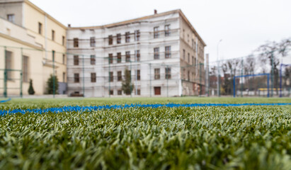Futsal, football, soccer. Sports flooring
