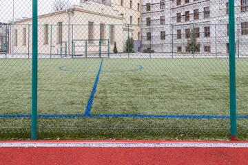 Futsal, football, soccer. Sports flooring