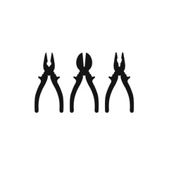 Fototapeta premium set of pliers tools icon vector, technician toolkit
