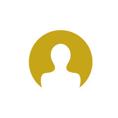 Flat minimalist people icon, help and support illustration.