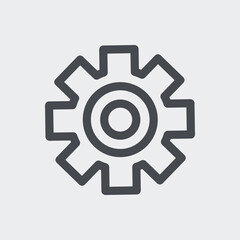 Gear icon isolated on background. Cogwheel symbol modern, simple, vector, icon for website design, mobile app, ui. Vector Illustration