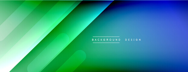 Fototapeta premium Dynamic lines abstract background. 3D shadow effects and fluid gradients. Modern overlapping forms