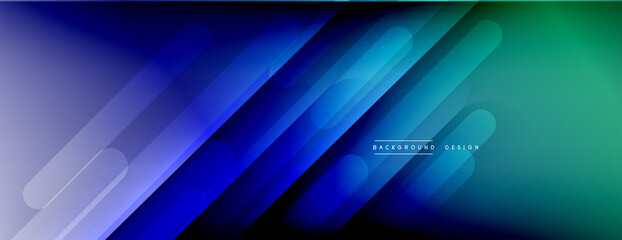 Naklejka premium Dynamic lines abstract background. 3D shadow effects and fluid gradients. Modern overlapping forms