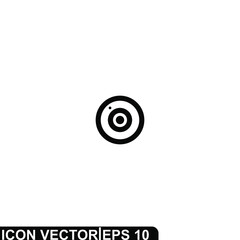 Simple Icon CCTV Vector Illustration Design. Outline Style, Black Solid Color.