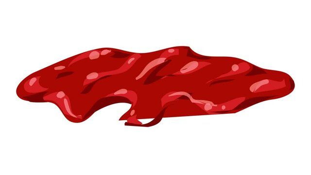 Chilli tomato sauce icon animation