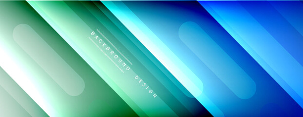 Fototapeta premium Dynamic lines abstract background. 3D shadow effects and fluid gradients. Modern overlapping forms