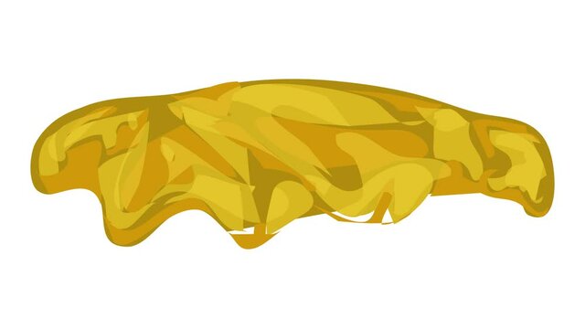 Slice of burger mustard icon animation