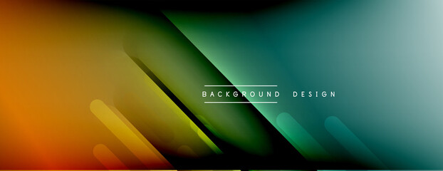 Dynamic lines abstract background. 3D shadow effects and fluid gradients. Modern overlapping forms