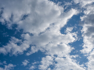 cloudy blue sky in sunny day.