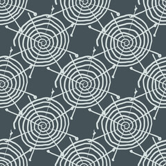 Seamless vector pattern in geometric ornamental style drawn by hand