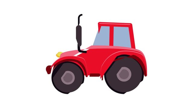 Farm tractor icon animation