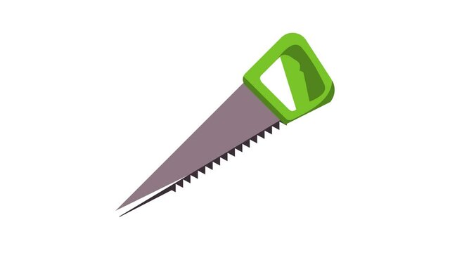 Farming hand saw icon animation