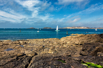 Saint Malo view from Dinard, Brittany, France