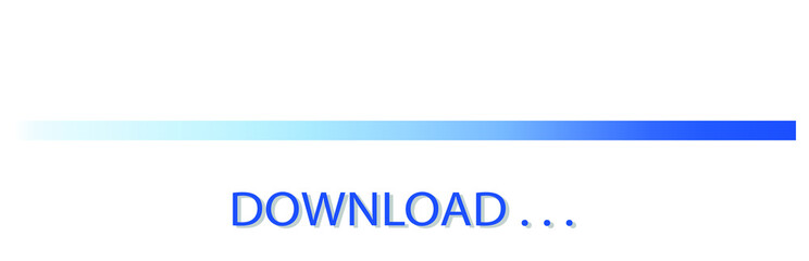Data loading icon, waiting for the program to load. Rectangular stripe, vector image of the file upload. The gradient stripe is light to dark blue.