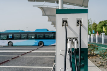 electric bus charging in station