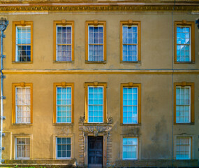 Fototapeta na wymiar windows and doors of stately home