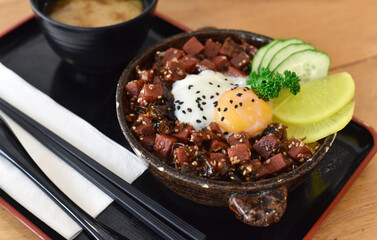 Gyudon or Japanese food beef bowl