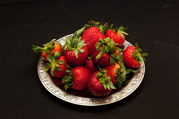 strawberries on a plate