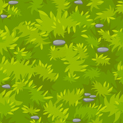 Seamless texture grass, texture green lawn with stones.
