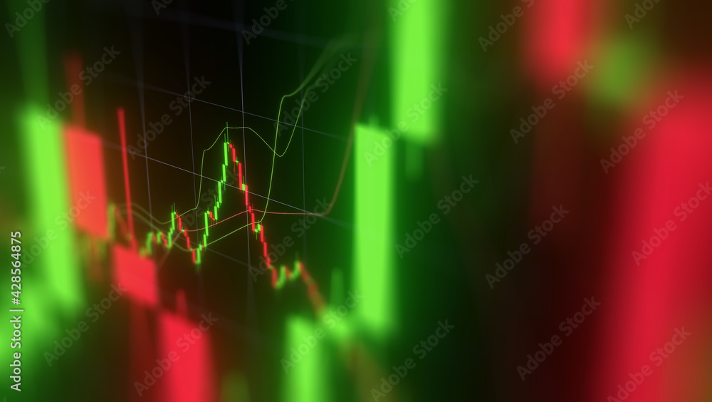 Poster business investment finance analysis data statistics digital stock market exchange forex trading gra