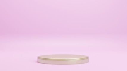 Abstract geometric blank empty space minimal product cosmetic advertising luxury cylinder platform podiums stand show display mock up. pastel colour background studio. 3d rendering.