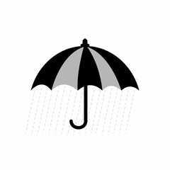 Black umbrella icon. made with vectors easy to modify