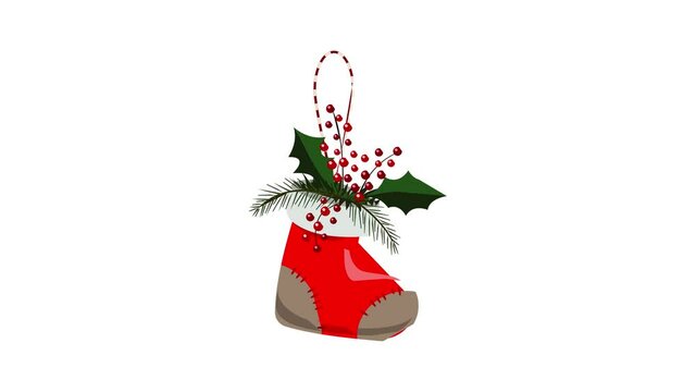 Christmas sock icon animation