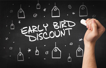 Hand drawing online shopping concept