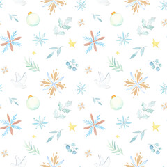 Watercolor Christmas Pattern