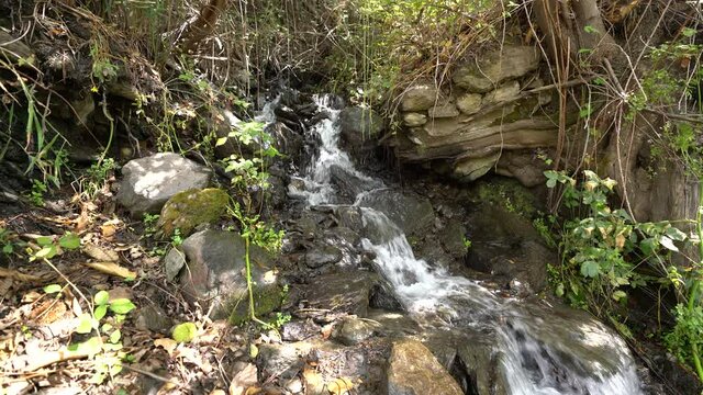 stream of water on the mountain