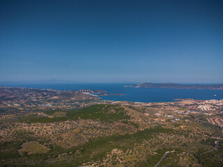 Fototapeta na wymiar View of Lavrio port from drone