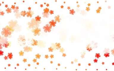 Light Red vector natural background with flowers.