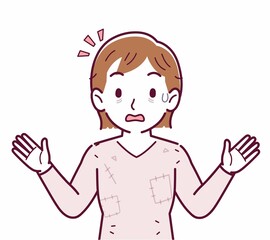 ボロボロの服の人