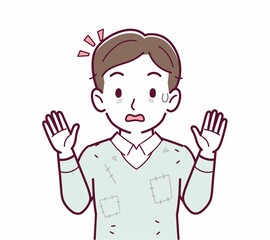 ボロボロの服の人