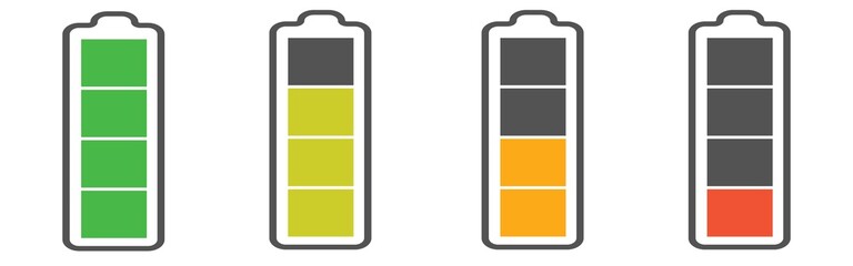 Battery Icons line vector icons
