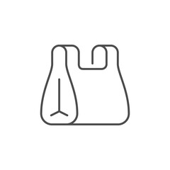 Obraz premium Plastic bag line outline icon