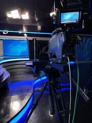 Camera im studio news on television