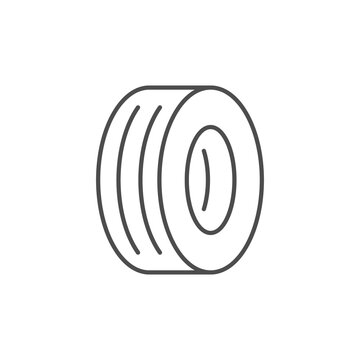 recommend clip art: Car tire line outline icon