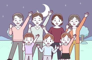 7人家族でお出かけ
