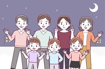 7人家族でお出かけ