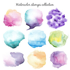 Watercolor stains set