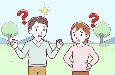 いつも一緒にいる若い夫婦