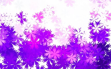 Fototapeta na wymiar Light Purple vector doodle backdrop with flowers.
