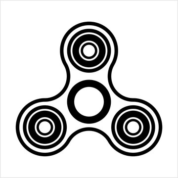 recommend clip art: Toy Fidget Spinner Icon, Spin Along Its Axis Toy