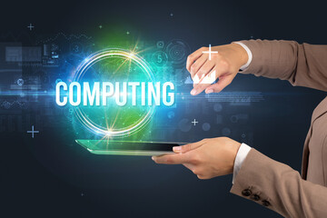 Close-up of a touchscreen, new tech concept